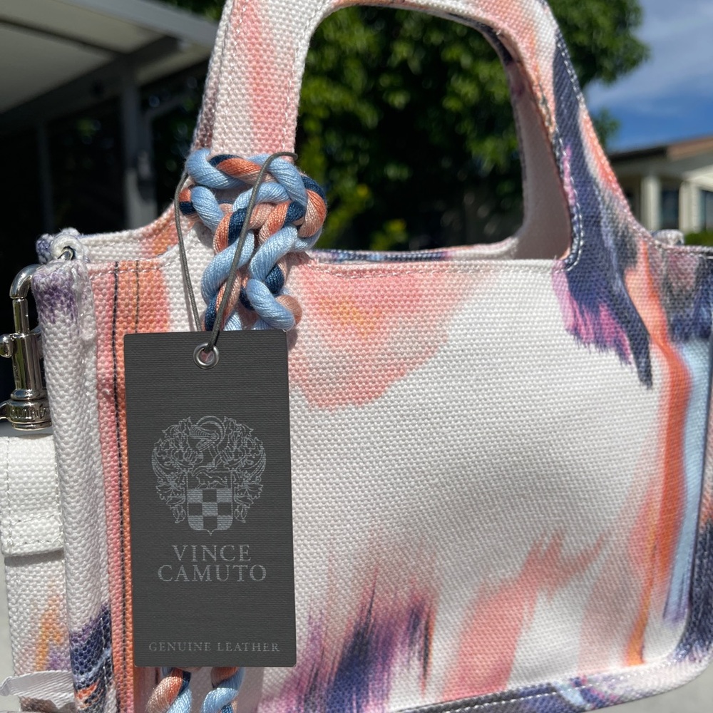 VINCE CAMUTO Printed Small Canvas Tote-Oriel In Blooming Brush - Picture 6 of 13